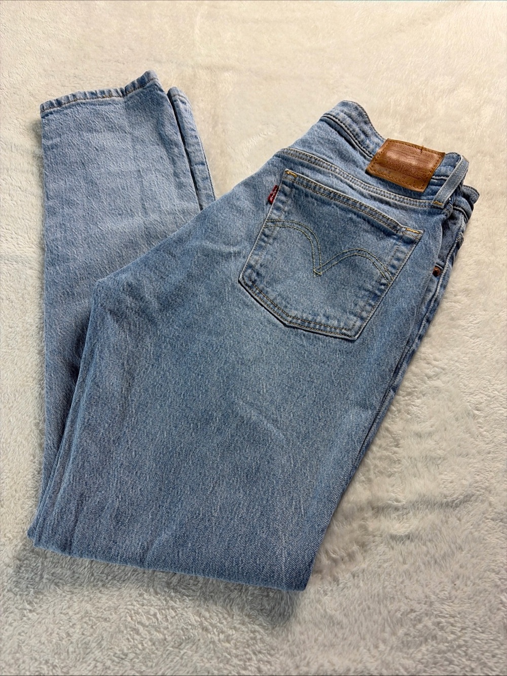 Levis 501 Original Jeans 30X30 Women’s Light Wash Blue High Rise Button Fly